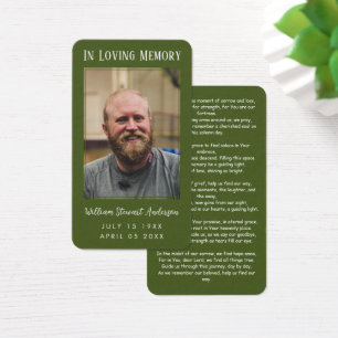 Carte photo de la prière commémorative funéraire M