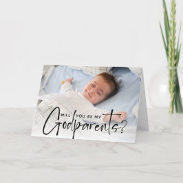 Carte Photo de la proposition Godparents moderne