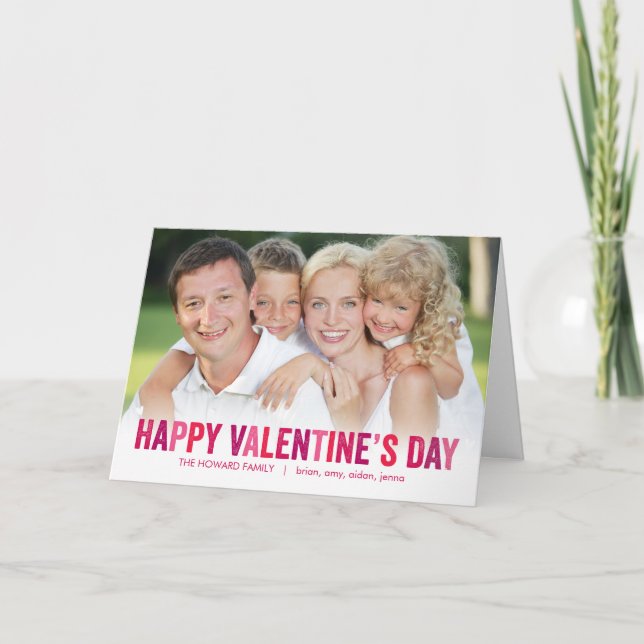 Carte photo de la Saint-Valentin aux couleurs joye (Devant)