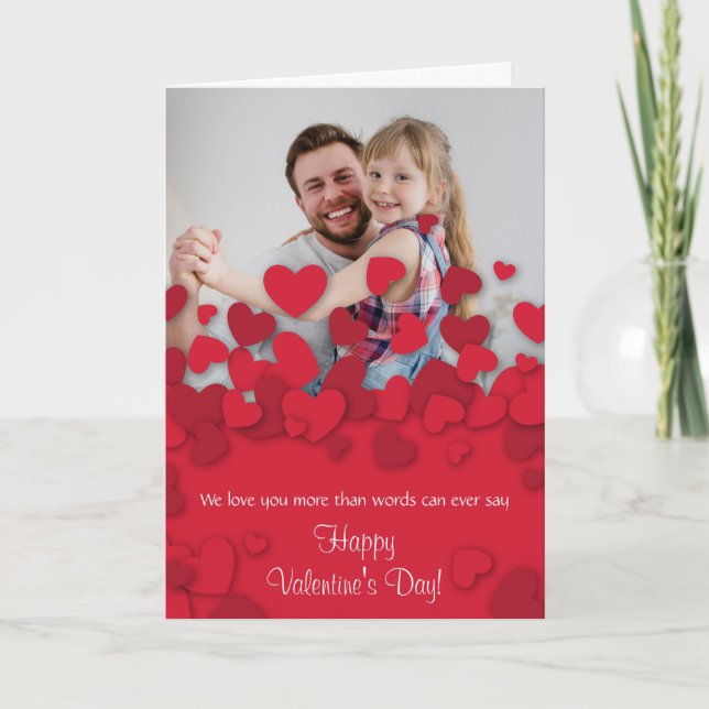 Carte photo de la Saint-Valentin Cœurs 2 (Devant)