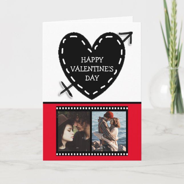 Carte photo de la Saint-Valentin Film défilant Cœu (Devant)