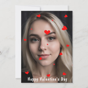 Carte photo de la Saint-Valentin minimaliste roman