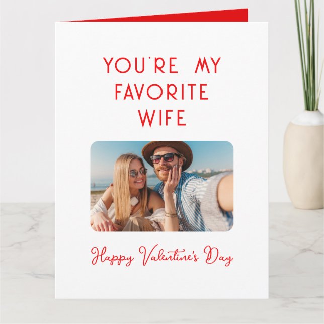 Carte Photo de la Saint-Valentin Vous êtes ma femme préf (Devant)