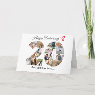 Carte photo de l'anniversaire du Mariage de vingt 