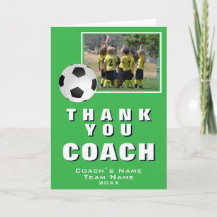 Carte photo de l'équipe du Merci de football vert