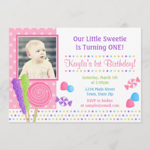Carte photo de l'invitation 5x7 d'anniversaire de