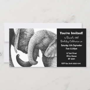 Carte photo de l'invitation d'anniversaire des élé