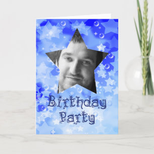 Carte photo de l'invitation de fête d'anniversaire