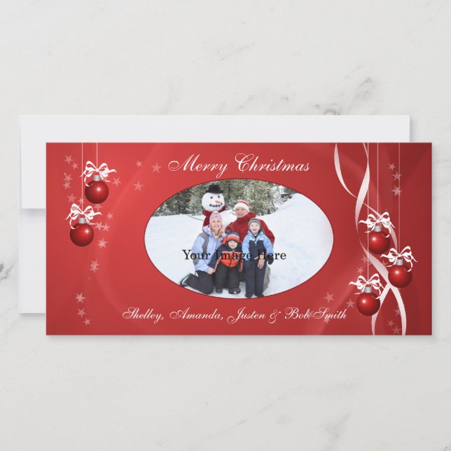 Carte photo de l'ornement de Noël (Devant)