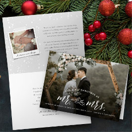 Carte photo de M. et de Mme First Christmas Modern