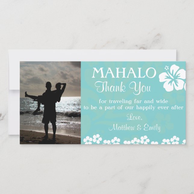 Carte photo de Merci Aqua Beach Flowers (Devant)