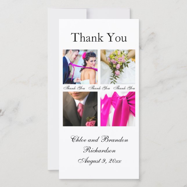 Carte photo de Merci Collage simple (Devant)