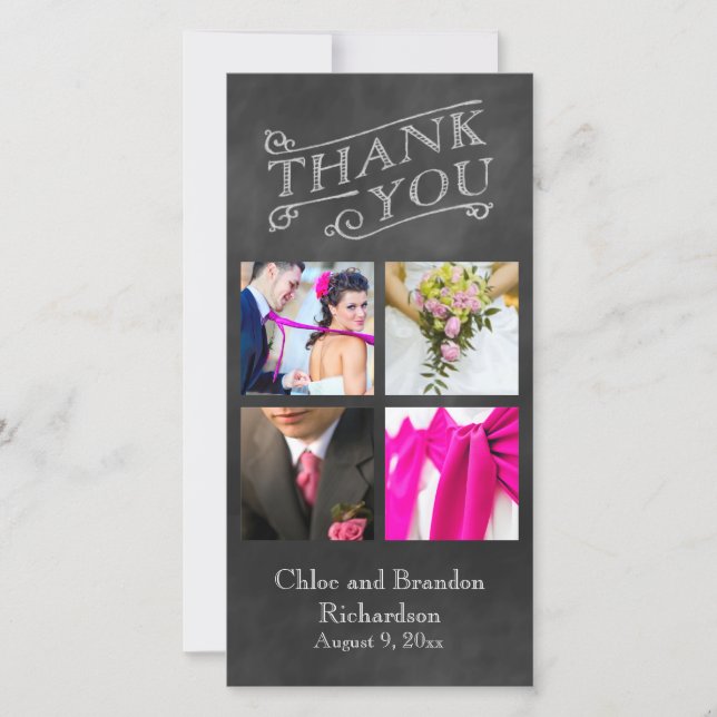 Carte photo de Merci de collage de tableau (Devant)