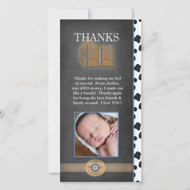 Carte photo de Merci de cowboy (Devant)