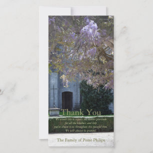 Carte photo de Merci de sympathie de chrétien des