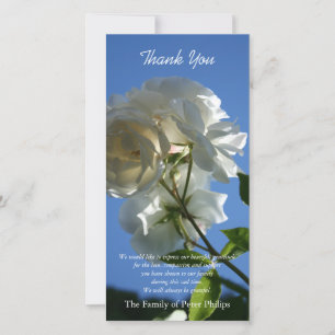 Carte photo de Merci de sympathie de ciel bleu de