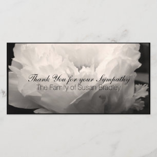 Carte photo de Merci de sympathie de la pivoine 3