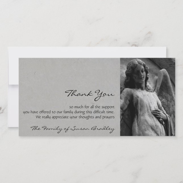 Carte photo de Merci de sympathie de l'ange 2 (Devant)