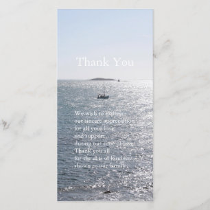 Carte photo de Merci de sympathie de mer et de