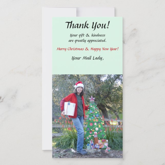 Carte photo de Merci - facteur (Devant)