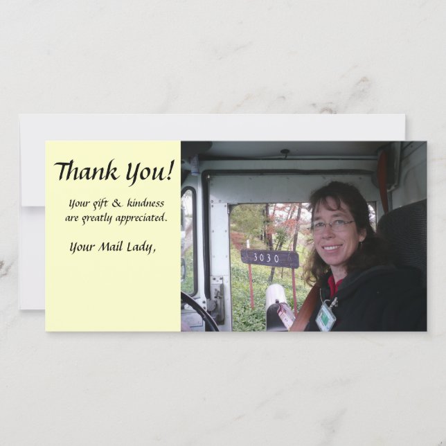 Carte photo de Merci - facteur (Devant)