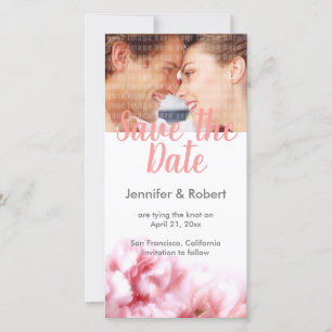 Carte Photo de Mise en Garde avec des Œillets Rose