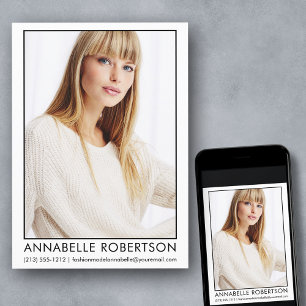 Carte photo de modèle professionnel moderne