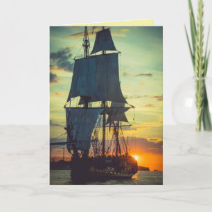 CARTE PHOTO DE NAVIRE PIRATE ANNIVERSAIRE GRÂCE À LA GRA