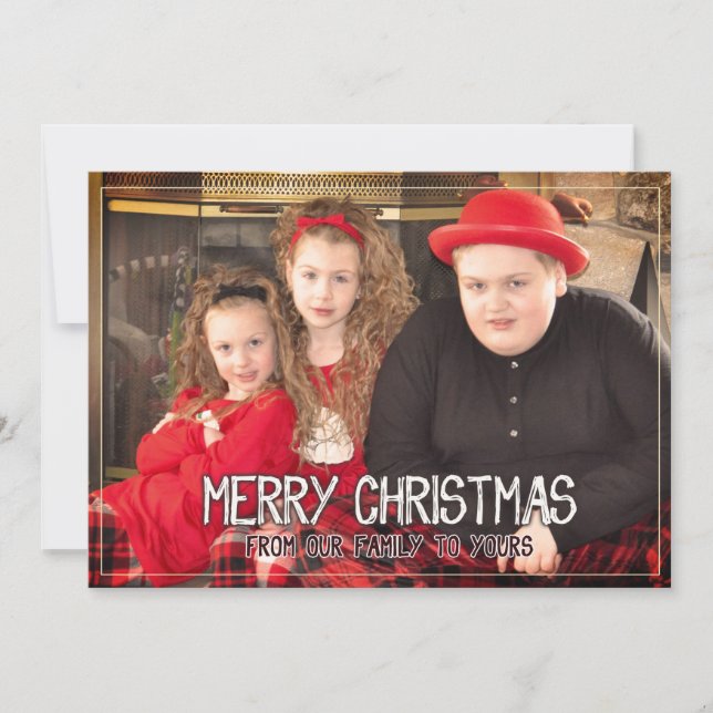 Carte photo de Noël - 4 photos avant et arrière (Devant)