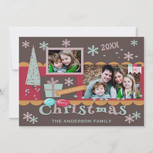 Carte photo de Noël à double face (Devant)