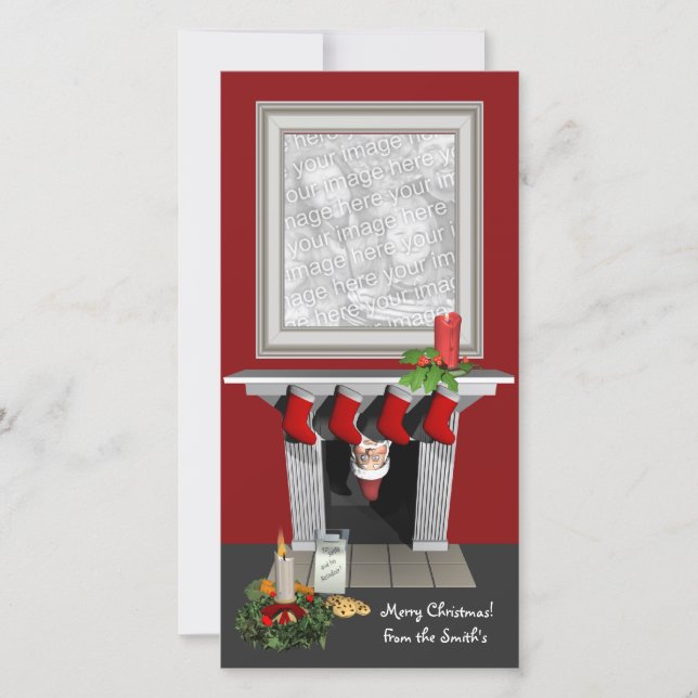 Carte photo de Noël amusante (Devant)