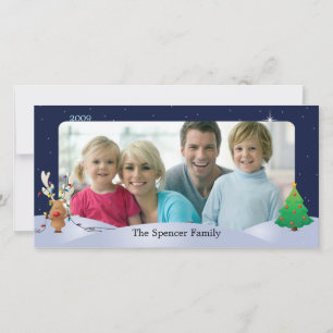 Carte photo de Noël avec Rudolph