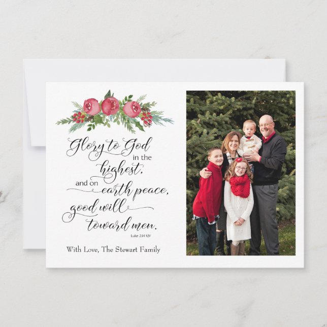 Carte photo de Noël avec verse biblique (Devant)