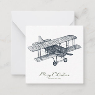 Carte photo de Noël Biplane Classic
