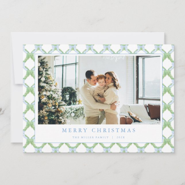 Carte photo de Noël Bleu Grandmillenium (Devant)