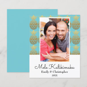 Carte photo de Noël Budget Mele Kalikimaka