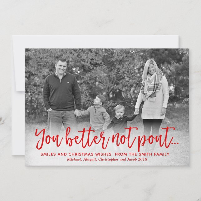Carte photo de Noël, Carte de vacances, Amusant (Devant)