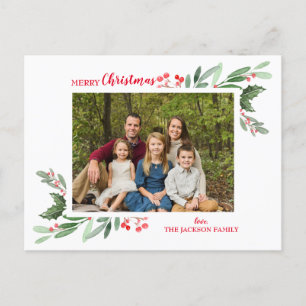 Carte photo de Noël, carte de voeux de Noël