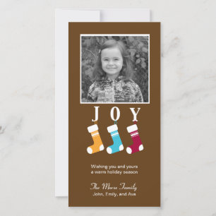 Carte photo de Noël chaleureux et confortable