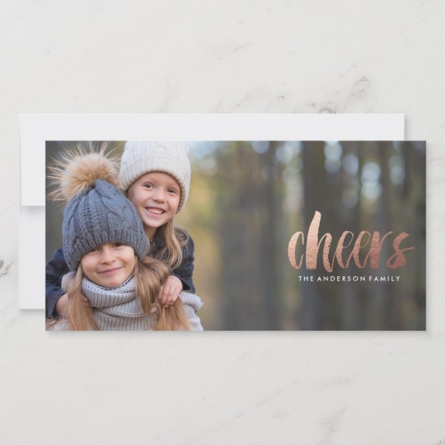 Carte photo de Noël CHEERS (Devant)