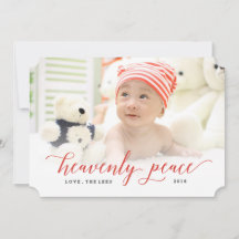 Carte photo de Noël de la Paix paradisiaque