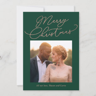 Carte photo de Noël de Noël simple message MODIFIA