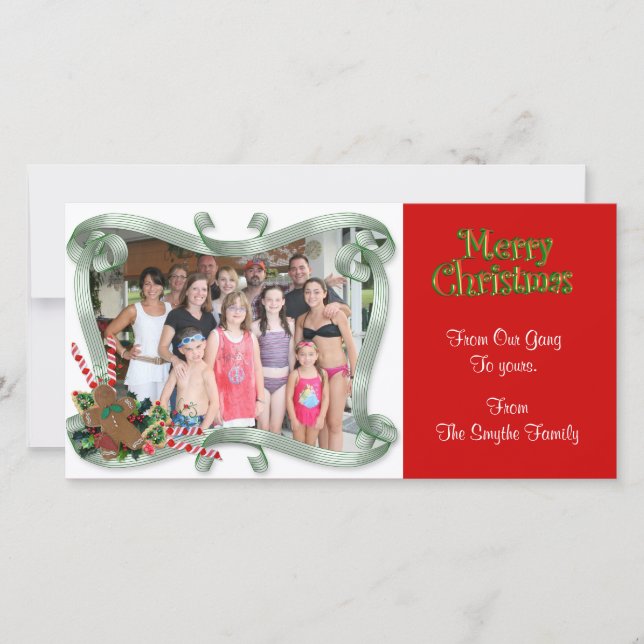 Carte photo de Noël "Du gang" (Devant)