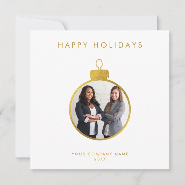 Carte photo de Noël du logo Entreprise (Devant)