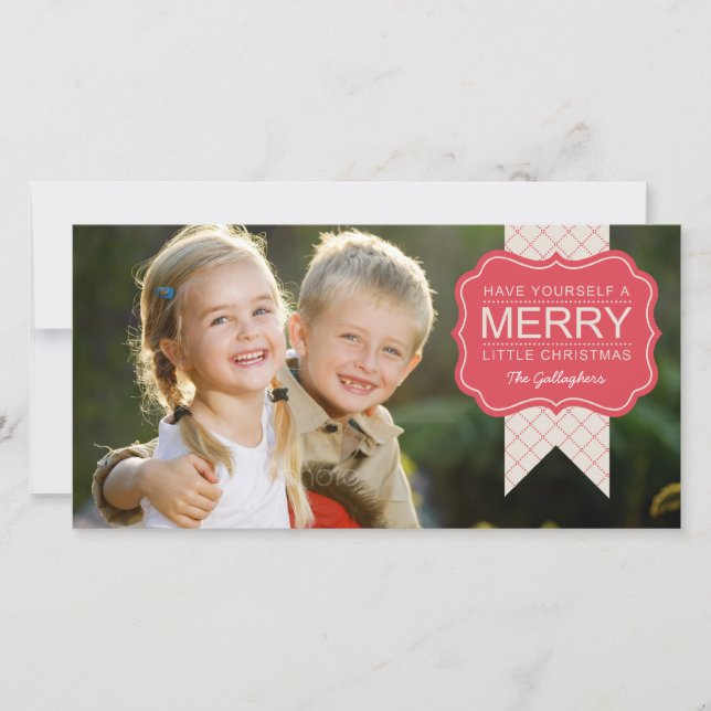 Carte photo de Noël élégante (Devant)