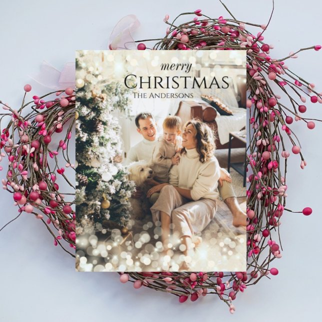 Carte photo de Noël élégante et moderne (Créateur téléchargé)