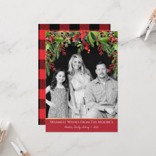 Carte photo de Noël Fresh Garland
