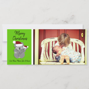 Carte Photo de Noël Koalas