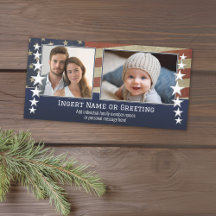 Carte photo de Noël militaire / patriotique