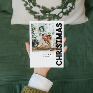 Carte Photo de Noël   Noir Joyeux Noël